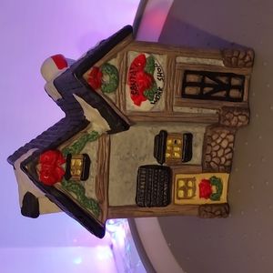 Santa's Workshop Ceramic Christmas Village House-no light